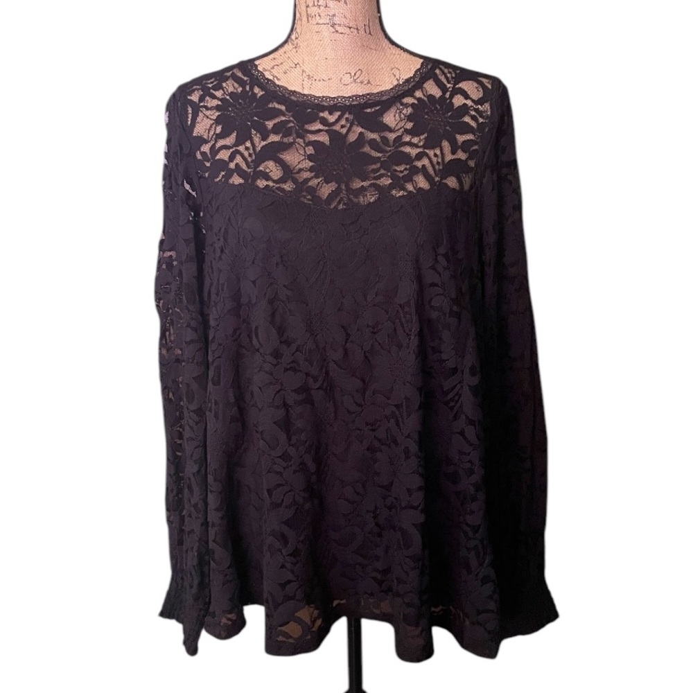Torrid Black‎ Lace Relaxed Blouse
